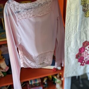 Pink silk blouse